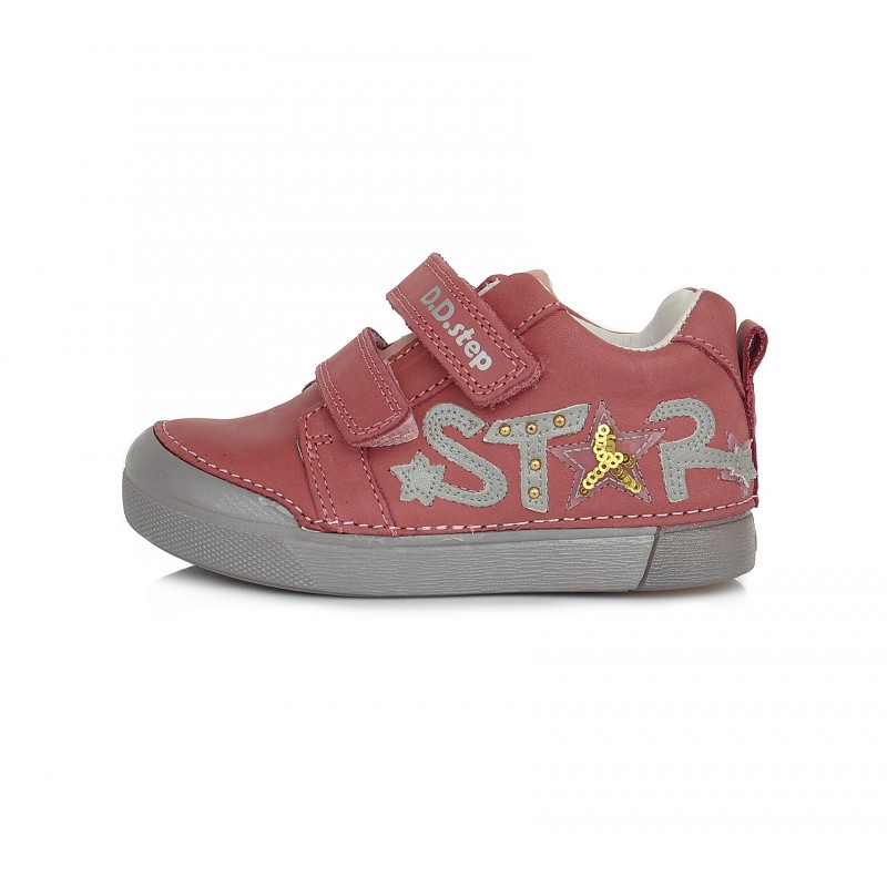 D.D. step dievčenská detská celokožená obuv 068-672 Raspberry